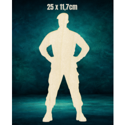 Żołnierz 25cm (komandos) obrys, sklejka 3mm